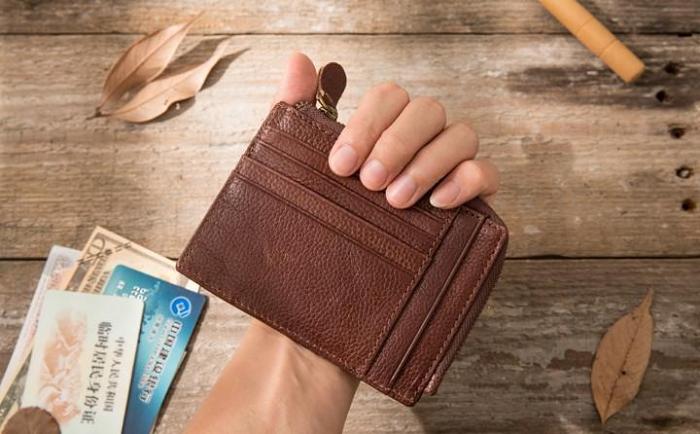 Leather Mens Slim Card Holder Front Pocket Wallets Card Wallets for Men