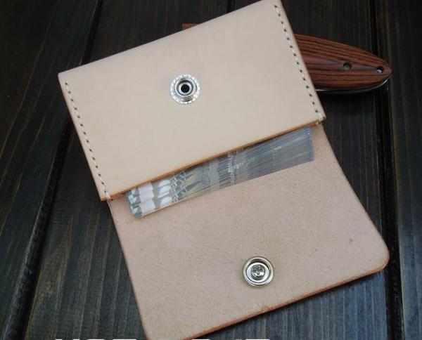 Handmade Leather Mens Cool Short Wallet Card Holder Small Card Slim Wallets for Men