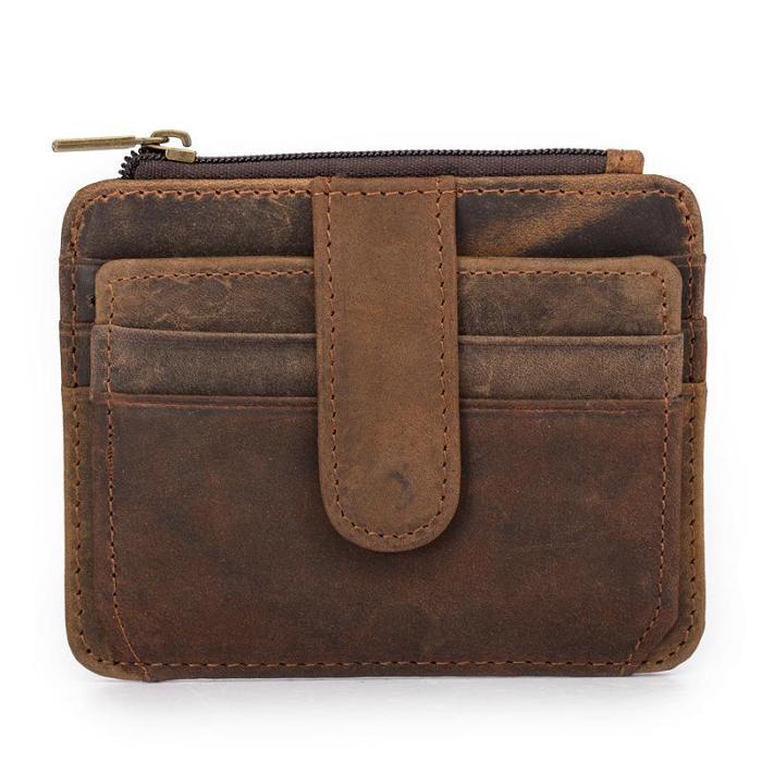 Cool Leather Mens Wallet Slim Wallet Card Front Pocket Wallet for Men