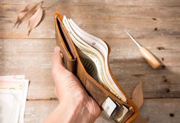 Cool Handmade Leather Mens Small Wallets Bifold Vintage billfold Wallet for Men