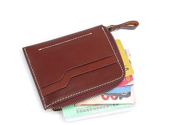 Leather Mens Front Pocket Wallets Small Slim Wallet Card Wallet Change Wallet for Men