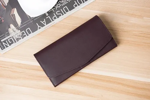 Handmade Leather Mens Clutch Wallet Cool Leather Wallet Long Phone Wallets for Men