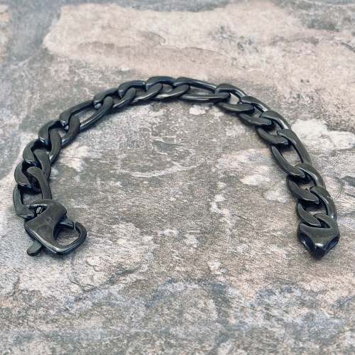 Bracelet - Figaro - Custom 1/4 Wide - Black - FB03