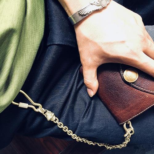 Badass Brass Copper Skull Mens Pants Chain Biker Wallet Chain 18‘?Jeans Chain Jean Chain For Men