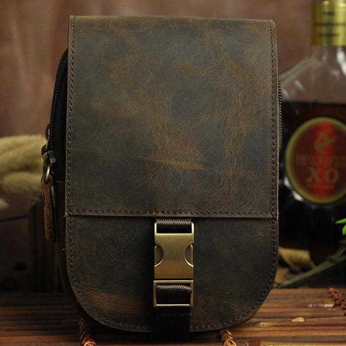 Vintage Leather Belt Pouches for Men Waist Bags BELT BAG For Men