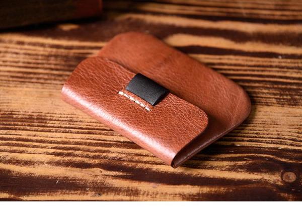 Handmade Mens Cool Short Leather Wallet Men Small Coin Slim Wallets Bifold for Men