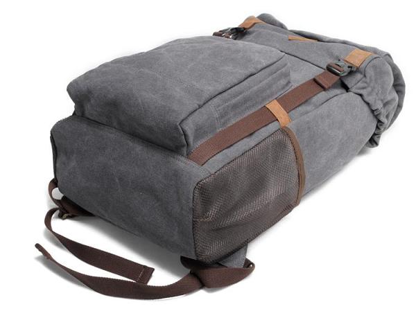 Cool Canvas Mens Retro Large 15‘’ Backpack Travel Backpack Hiking Backpack for Men