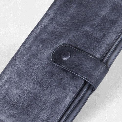 Handmade Leather Mens Cool Long Leather Wallet Bifold Clutch Wallet for Men