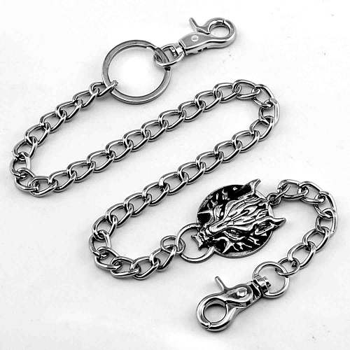 Cool Wolf Mens Punk Pants Chain Wallet Chain Long Biker Wallet Chain For Men
