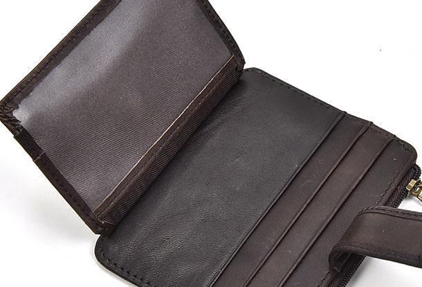 Cool Leather Mens Wallet Slim Wallet Card Front Pocket Wallet for Men