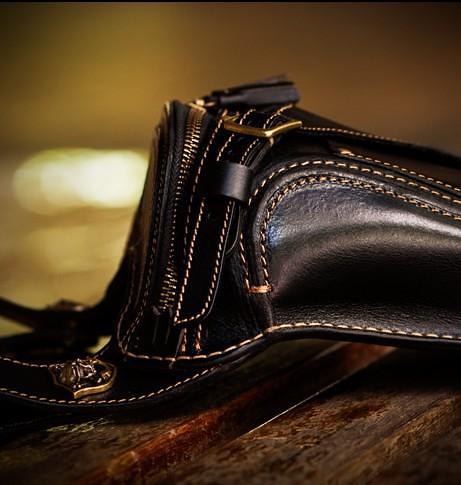 Leather Belt Pouch Mens Small Cases Waist Bag Hip Pack Belt Bag Fanny Pack Bumbag for Men