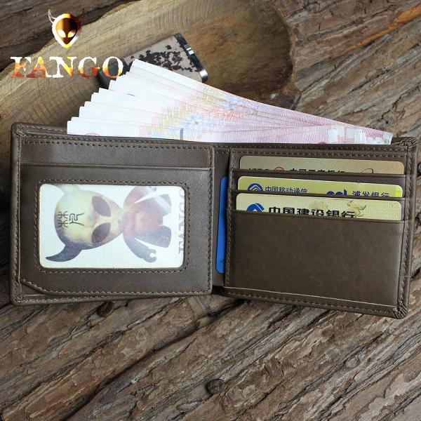 Handmade Leather Mens Cool Slim Leather Wallet Men billfold Wallets Bifold for Men