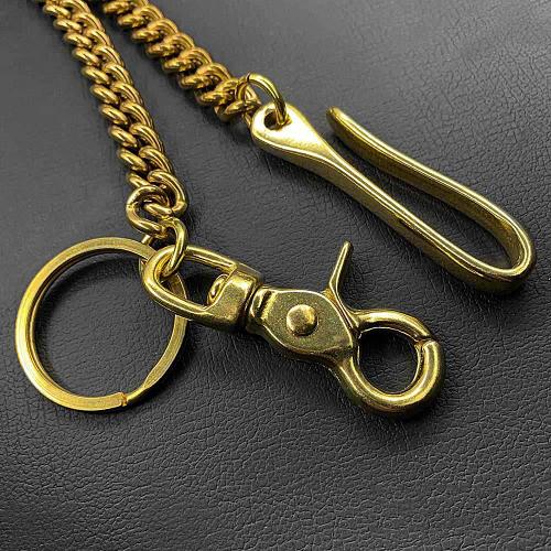 Fashion Brass 19 Mens Pants Chain Wallet Chain Long Motorcycle Wallet Chain for Men