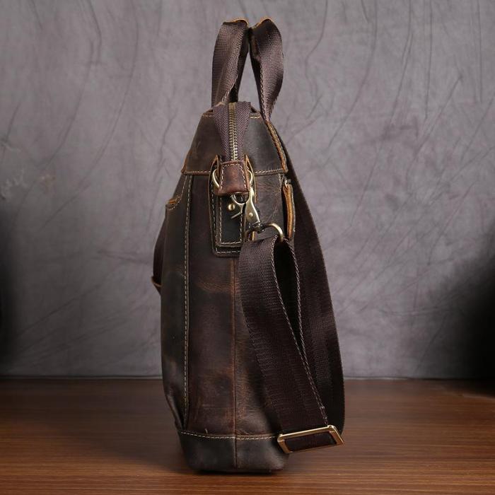 Vintage Leather Mens Briefcase Work Briefcases Business Briefcases Laptop Briefcases For Men