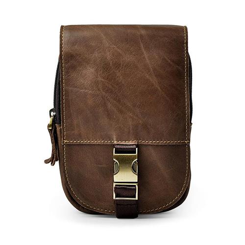 Leather Belt Pouch Mens Waist Bag Small Case for Men