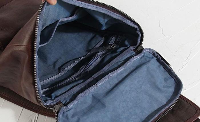 Genuine Leather Mens Cool Backpack Sling Bag Large Black Travel Bag Hiking Bag for men
