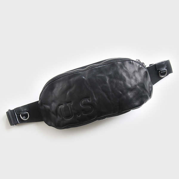 Black Cool Leather Men Fanny Pack Waist Bags Hip Pack Coffee Chest Bag Belt Bag Bumbag for Men