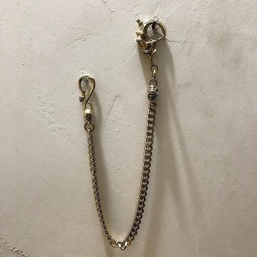 Solid Brass Cool Punk Rock Skull Wallet Chain Biker Trucker Wallet Chain Trucker Wallet Chain for Men