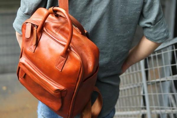 Cool Leather Mens Backpacks Travel Backpack Laptop Backpacks for men