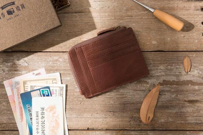 Leather Mens Slim Card Holder Front Pocket Wallets Card Wallets for Men