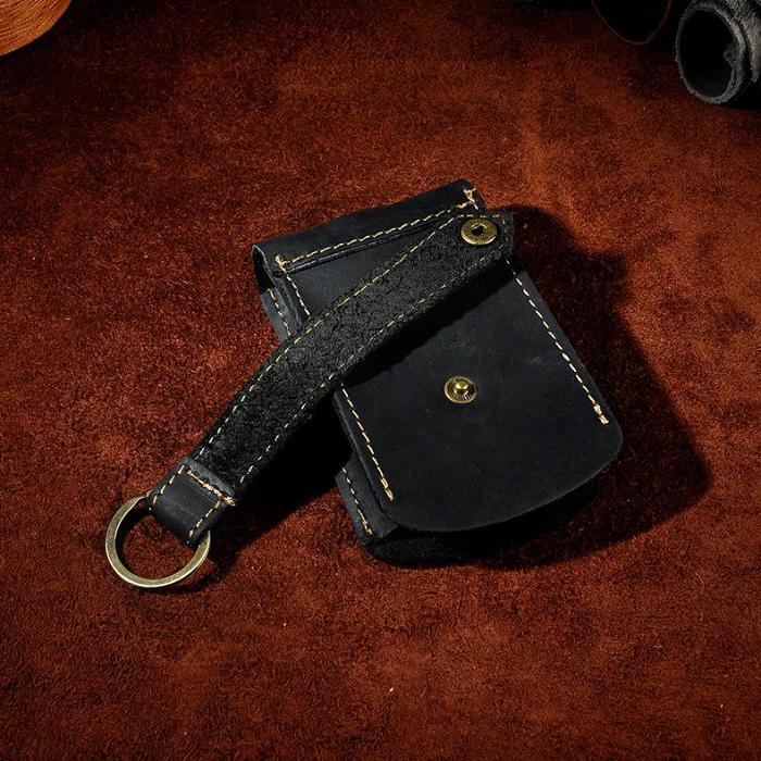 Handmade Leather Mens Cool Key Wallet Car Key Holder Key Case for Men