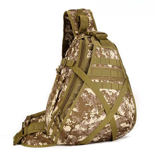 Military Large Sling Bag For Big Men Nylon Large ACU Digital Sling Bag For Men