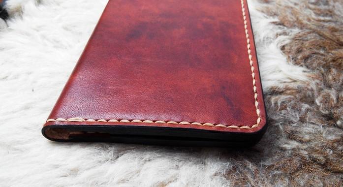 Handmade Leather Mens Small Passport Wallets Travel Wallets for Men