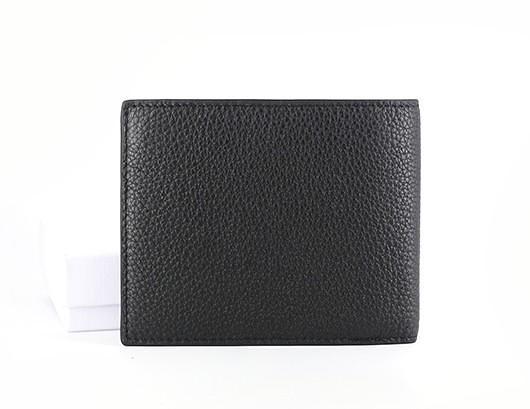 Black Leather Mens Bifold Small Wallet Front Pocket Wallet Slim Small Wallet for Men