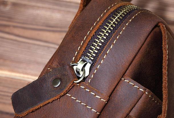 HANDMADE LEATHER MENS WAIST BAG HIP PACK BELT BAG FANNY PACK BUMBAG FOR MEN