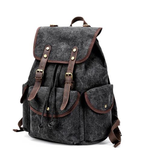 Cool Gray Fashion Mens Green Large Travel Backpack  14'' Computer Backpack for Men