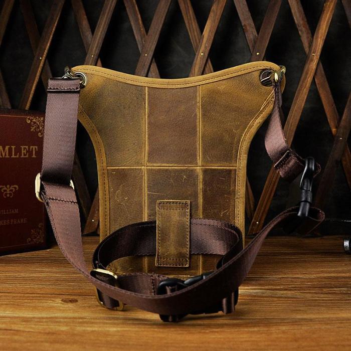 Cool Cell Phone Holsters Leather Belt Pouches for Men Leg Drop Bag waist BAG Shoulder Bag For Men