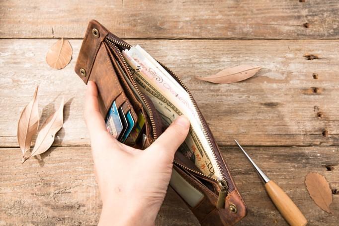 Cool Leather Mens Slim Small Wallets Bifold Vintage billfold Wallet for Men