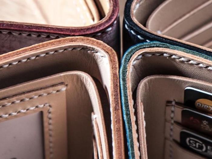 Handmade Vintage Leather Mens Small Wallet Bifold Wallet for Men