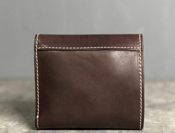Handmade Leather Mens Cool billfold Leather Wallet Men Small Wallets Trifold for Men
