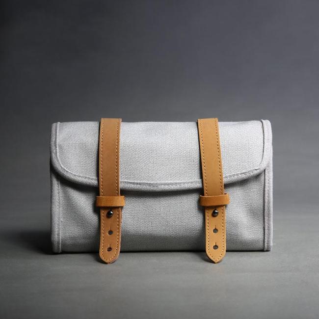 Fashion Canvas Men's Trifold Multi-Function Digital Storage Bag Mobile Phone Bag For Men