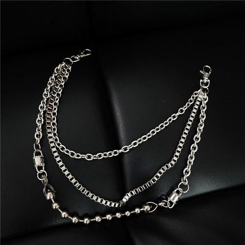 Badass Silver Triple Mens Pants Chain Biker Wallet Chain Jeans Chain Jean Chain For Men