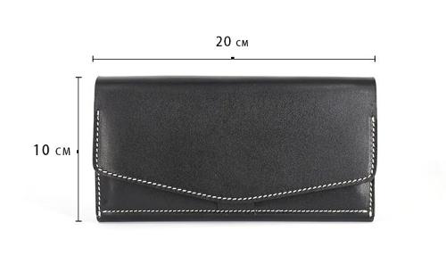 Cool Handmade Mens Leather Long Wallet Envelope Long Bifold Wallet for Men