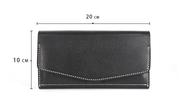 Cool Handmade Mens Leather Long Wallet Envelope Long Bifold Wallet for Men