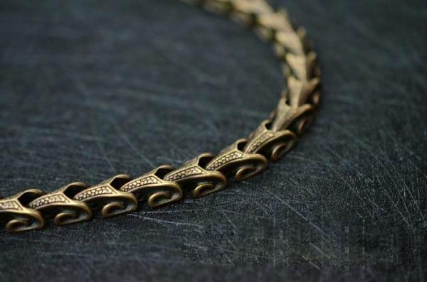 Solid Brass Cool Punk Rock Snake Bone Skull Wallet Chain Biker Trucker Wallet Chain Trucker Wallet Chain for Men