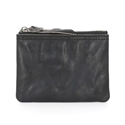 Leather Mens Zipper Front Pocket Wallet Small Wallet Card Wallet Change Wallet for Men