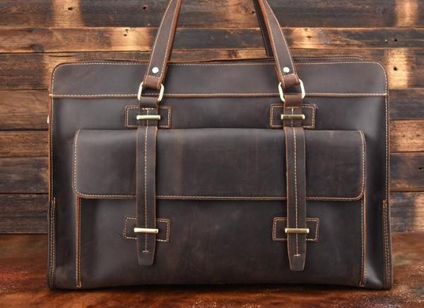 Cool Leather Mens Large Vintage Overnight Bag Weekender Bag Travel Bags For Men
