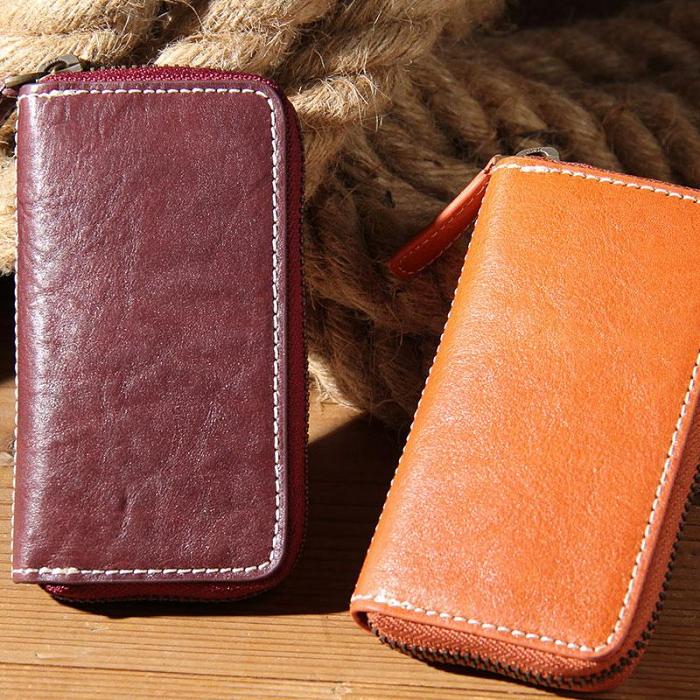 Mens Cool Key Wallet Handmade Leather Car Key Card Holder Car Key Case for Men