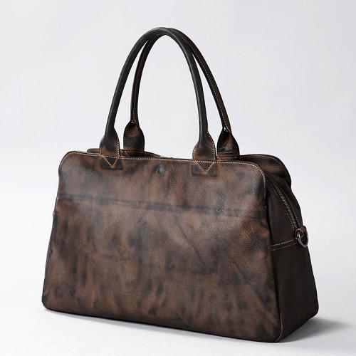 Genuine Leather Mens Travel Bag Cool Messenger Bag Shoulder Bag Handbag Weekender Bag for Men
