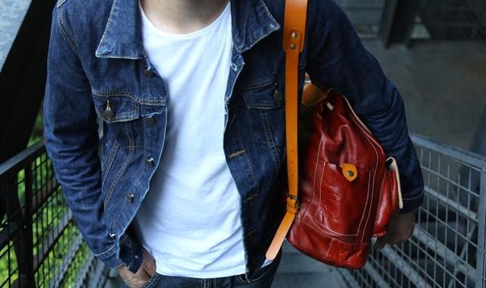Cool Handmade Leather Mens Backpack Travel Backpacks Laptop Backpack for men