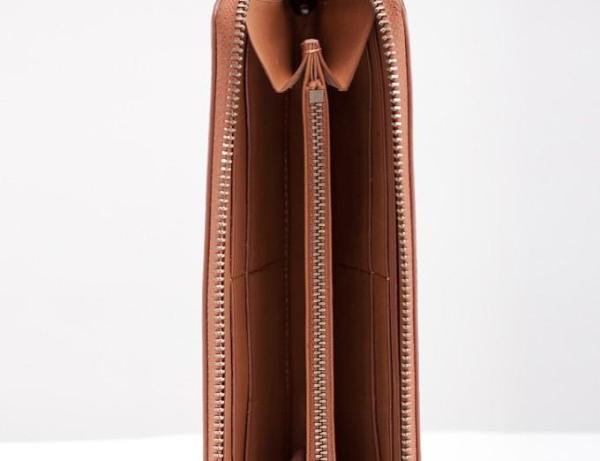 Leather Long Wallets for Men Zipper Long Wallet
