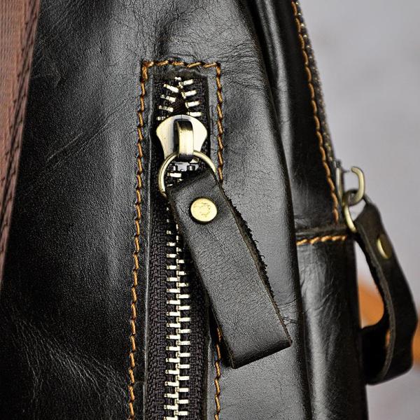 Leather Mens Cool Sling Bag Crossbody Bag Chest Bag for men