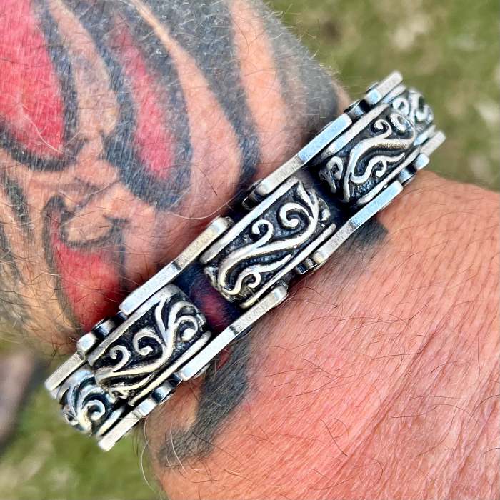 Crusader's Bracelet - Scrollwork - B108 CLEARANCE