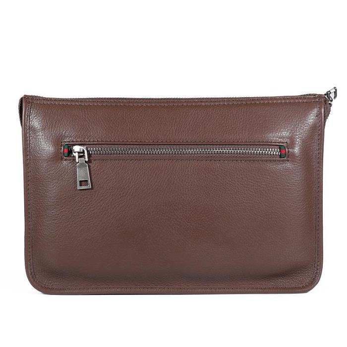 Coffee Leather Mens Large Leather Wallet Wristlet Bag Black Envelope Bag Clutch Wallet for Men