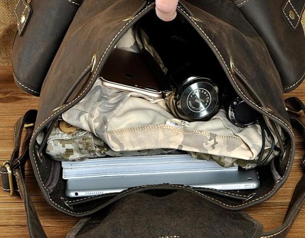 Cool Leather Mens Backpack Vintage Travel Backpack School Backpack for men