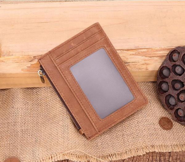RFID Leather Mens Small Wallet Cardholder Wallet Front Pocket Wallets for Men